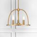 Abbott 3 Light 13.75 inch Vibrant Gold Mini Chandelier Ceiling Light