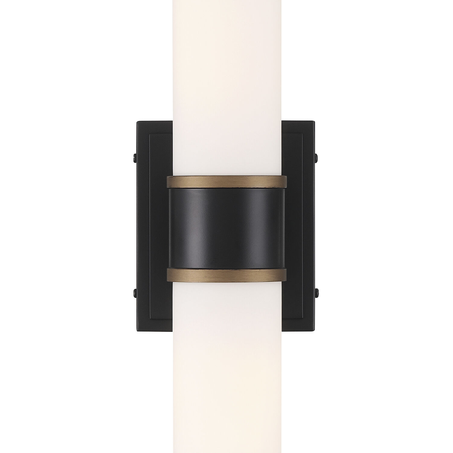 Capsule Bath Wall Light in Matte Black and Textured Gold