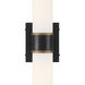 Capsule Wall Sconce Wall Light in Matte Black and Textured Gold