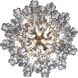 Addis 9 Light 22 inch Polished Chrome Chandelier Ceiling Light in Tronchi Glass Smoke