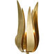 Broche Bath Sconce Wall Light in Antique Gold