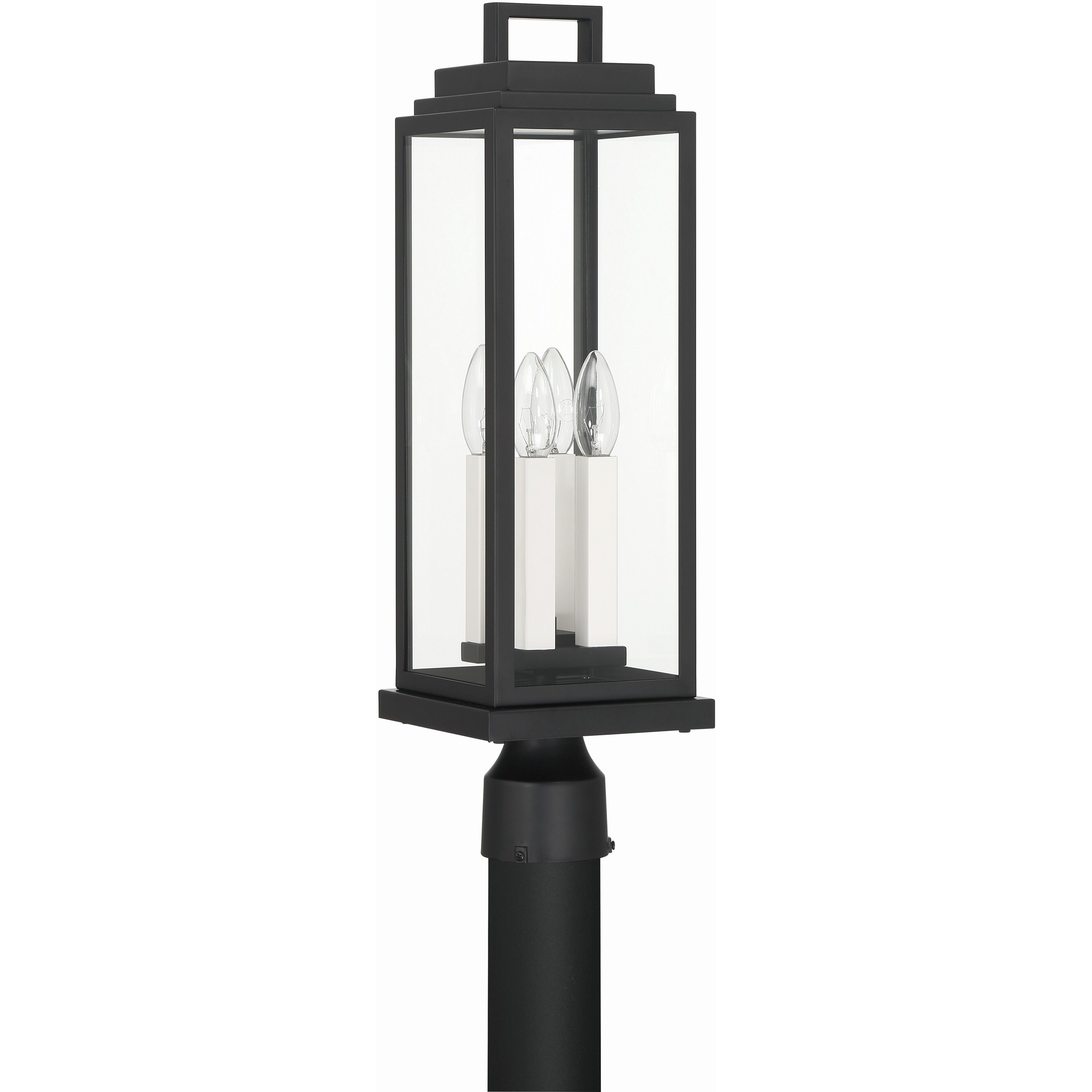Aspen 4 Light 22 inch Matte Black Outdoor Post