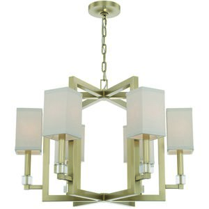Dixon 6 Light 29 inch Aged Brass Chandelier Ceiling Light
