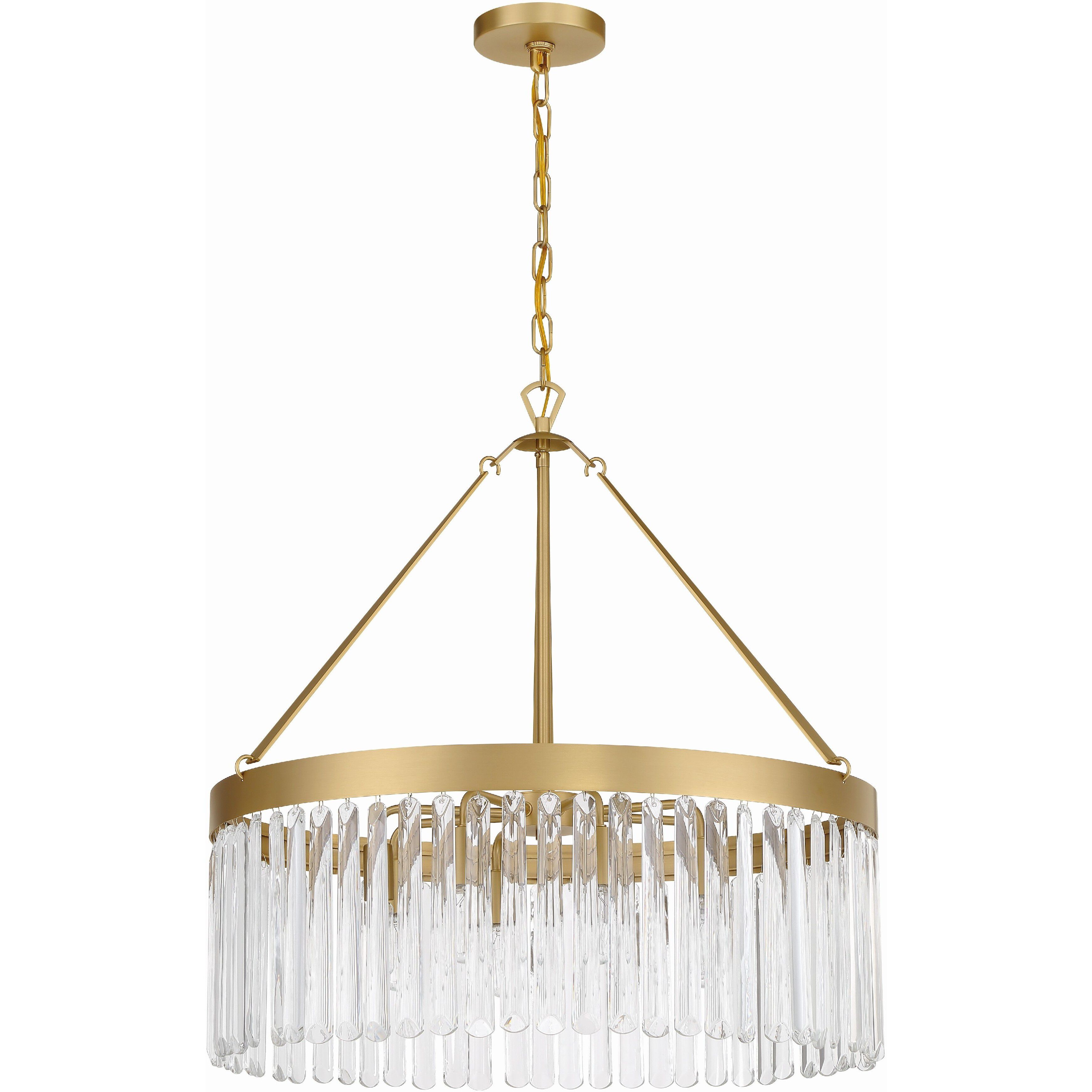 Emory 8 Light 24 inch Modern Gold Chandelier Ceiling Light