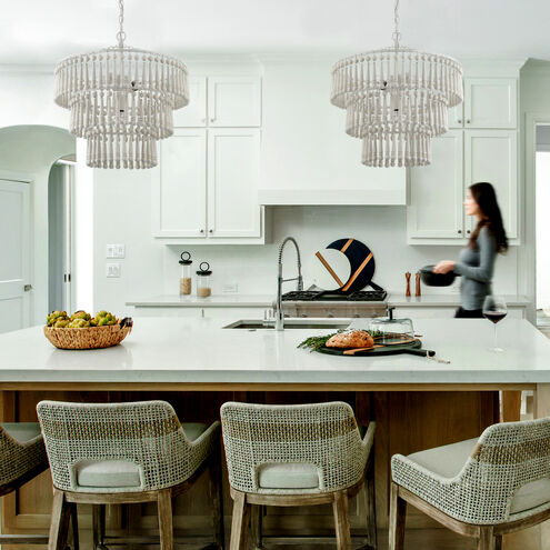 Tiana 3 Light 20.5 inch Matte White Chandelier Ceiling Light