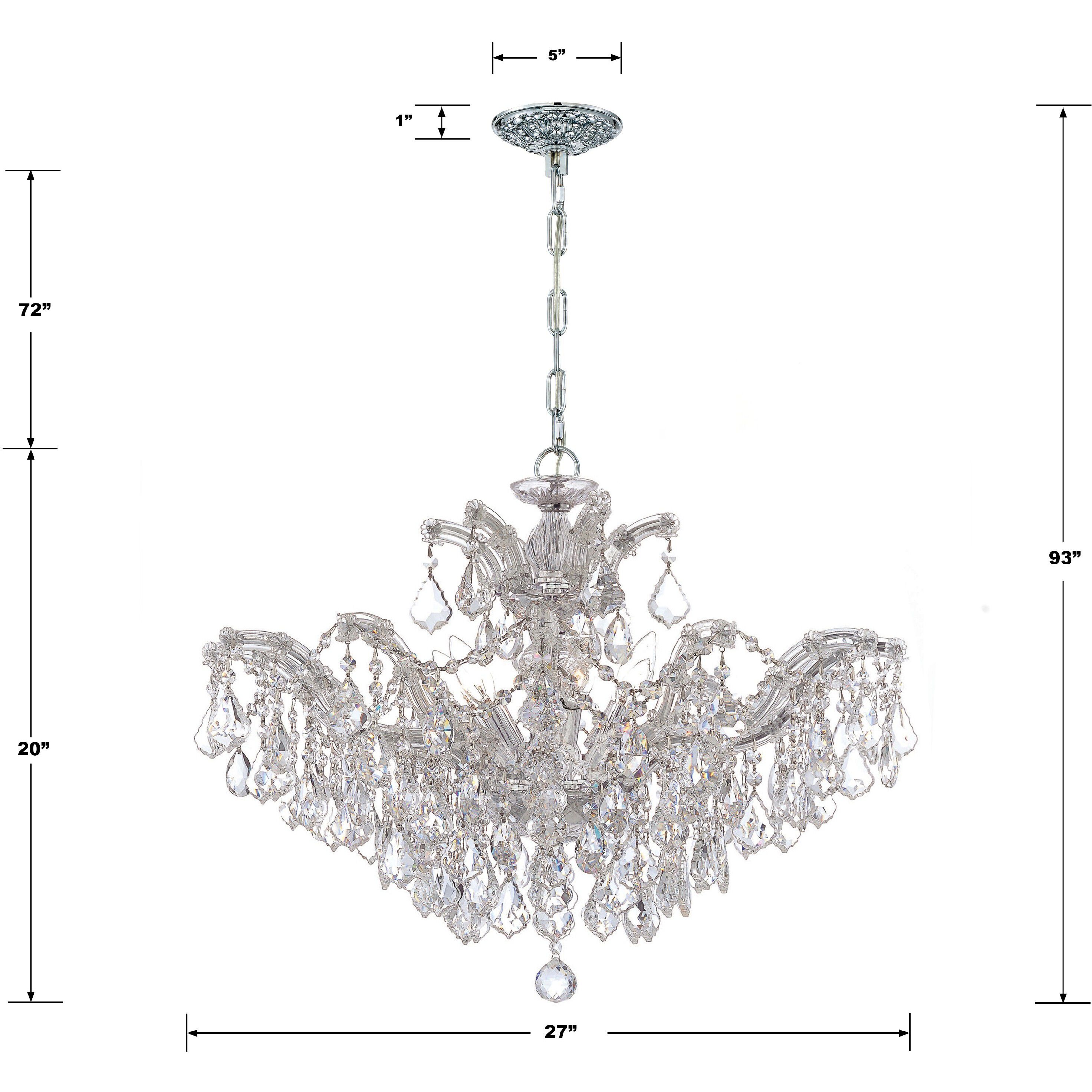 Maria Theresa 6 Light 29 inch Polished Chrome Chandelier Ceiling Light in Clear Hand Cut
