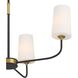 Niles 4 Light 29 inch Black Forged and Modern Gold Chandelier Ceiling Light