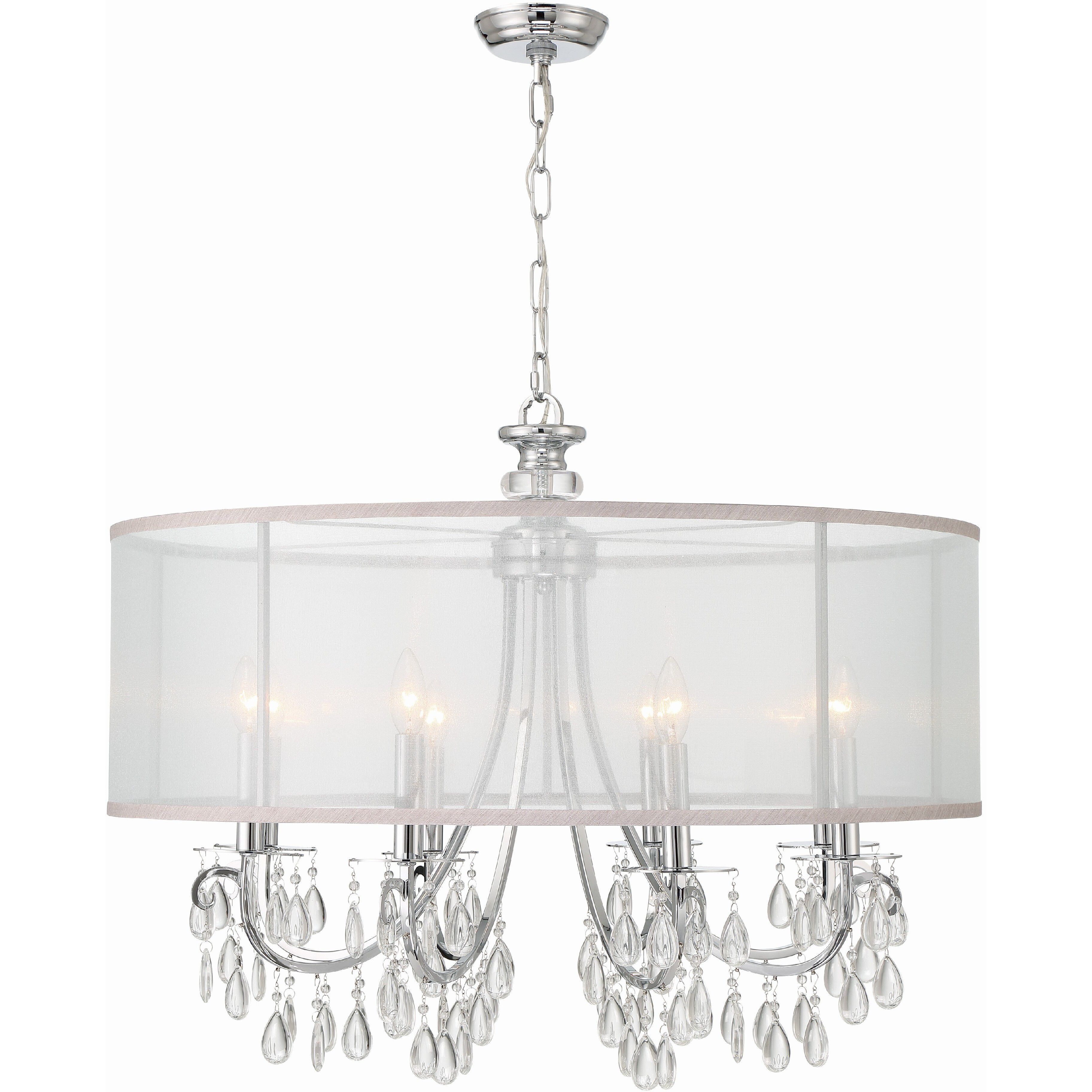 Hampton 8 Light 32 inch Polished Chrome Chandelier Ceiling Light
