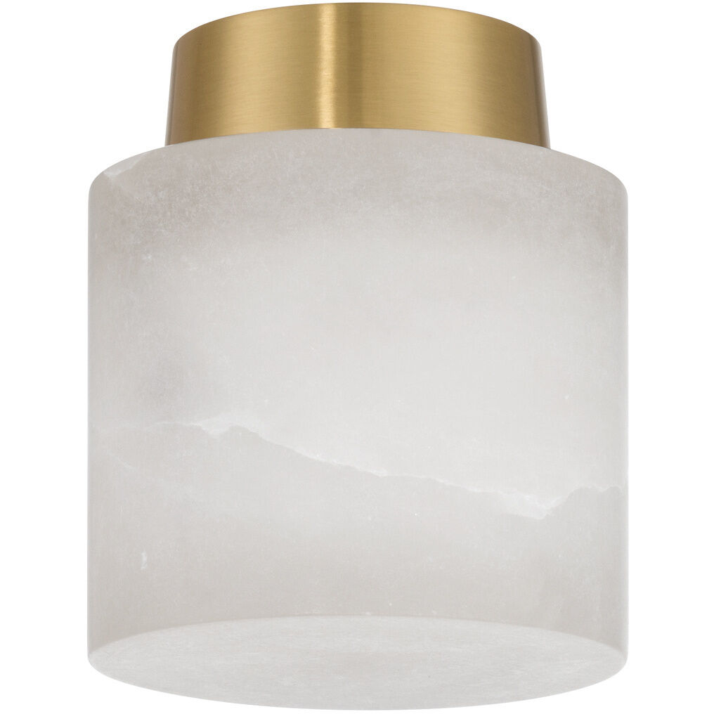 Acme 1 Light 5.75 inch Aged Brass Semi Flush Ceiling Light