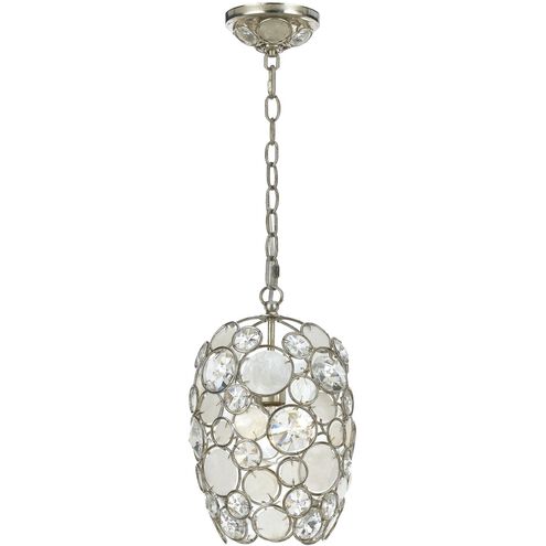 Palla 1 Light 8.5 inch Antique Silver Mini Pendant Ceiling Light