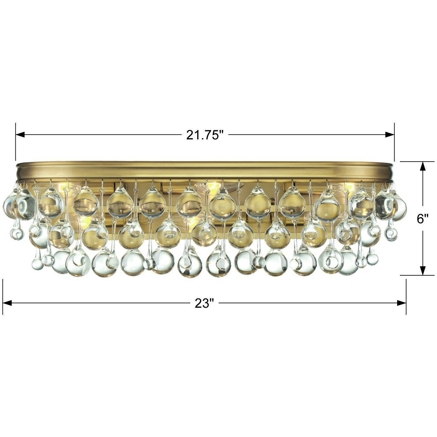 Calypso Bath Vanity Light Wall Light in Vibrant Gold