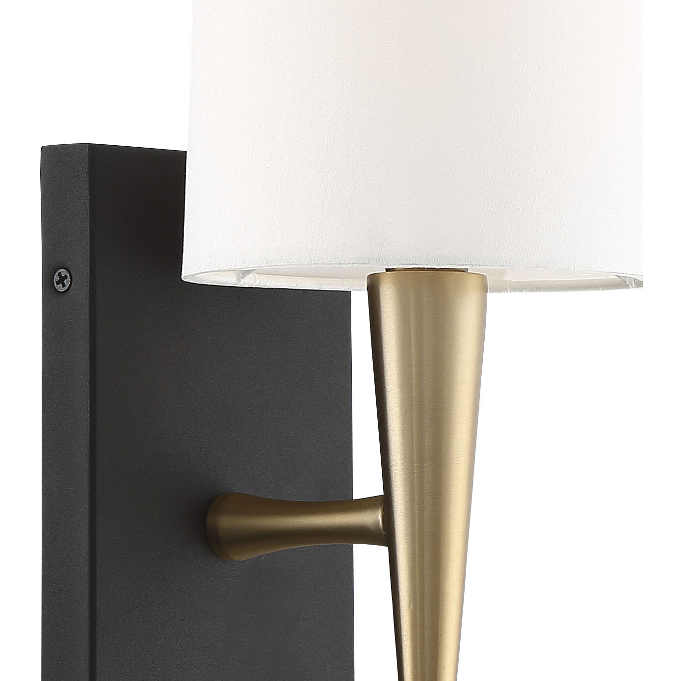 Trenton Bath Sconce Wall Light in Antique Brass and Black