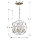 Solaris 4 Light 17 inch Olde Silver Mini Chandelier Ceiling Light in Clear Swarovski Strass