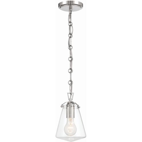 Voss 1 Light 5.75 inch Polished Nickel Mini Pendant Ceiling Light