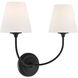 Sylvan Bath Wall Light in Black Forged
