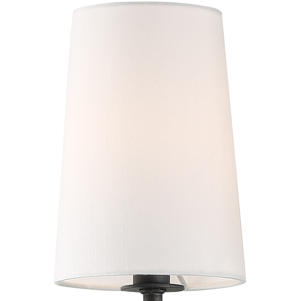 Lena Bath Wall Light in Black Forged