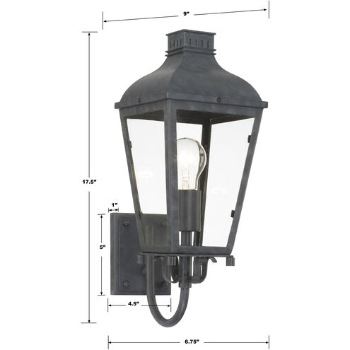 Dumont 1 Light 6.75 inch Graphite Sconce Wall Light