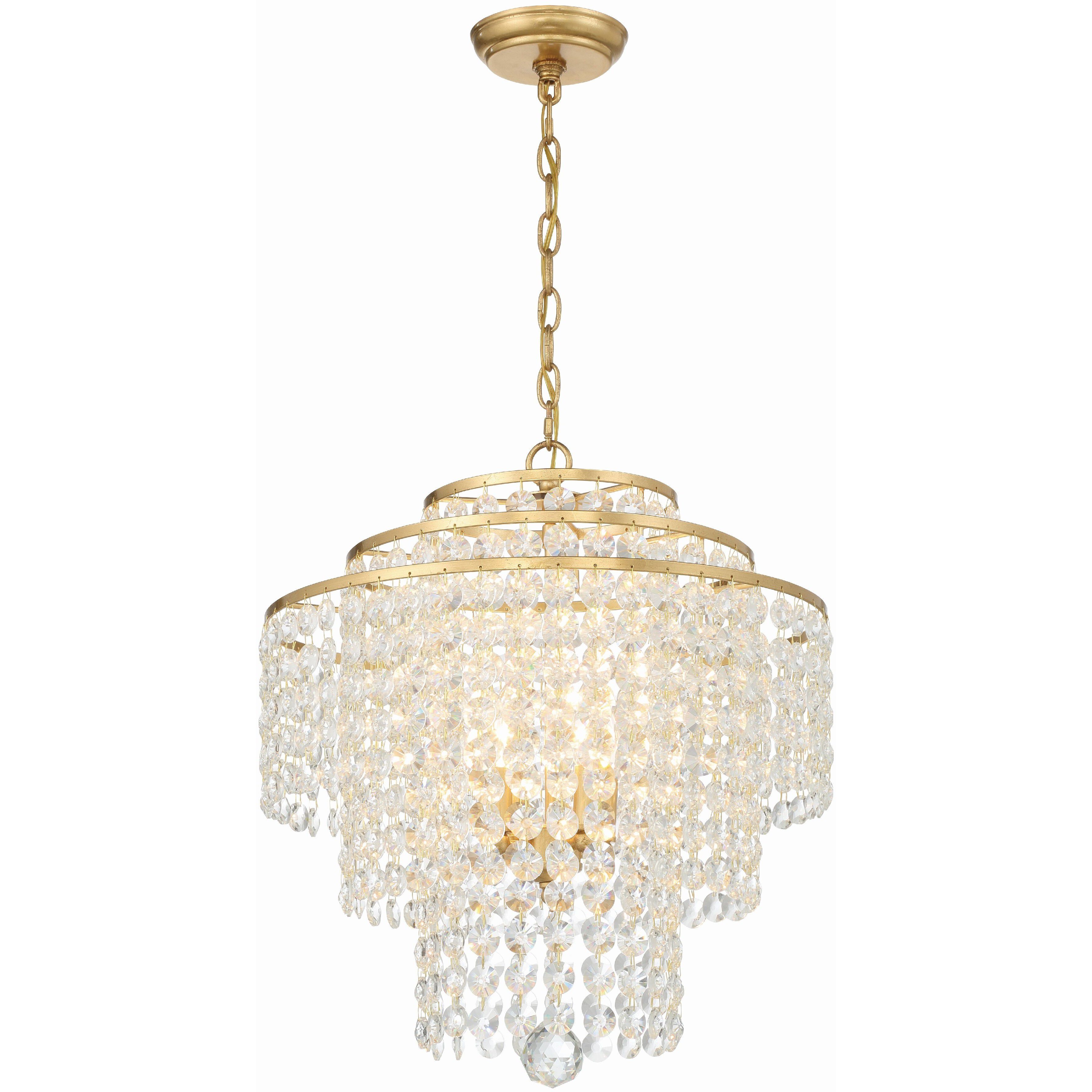 Gabrielle 4 Light 18 inch Antique Gold Chandelier Ceiling Light