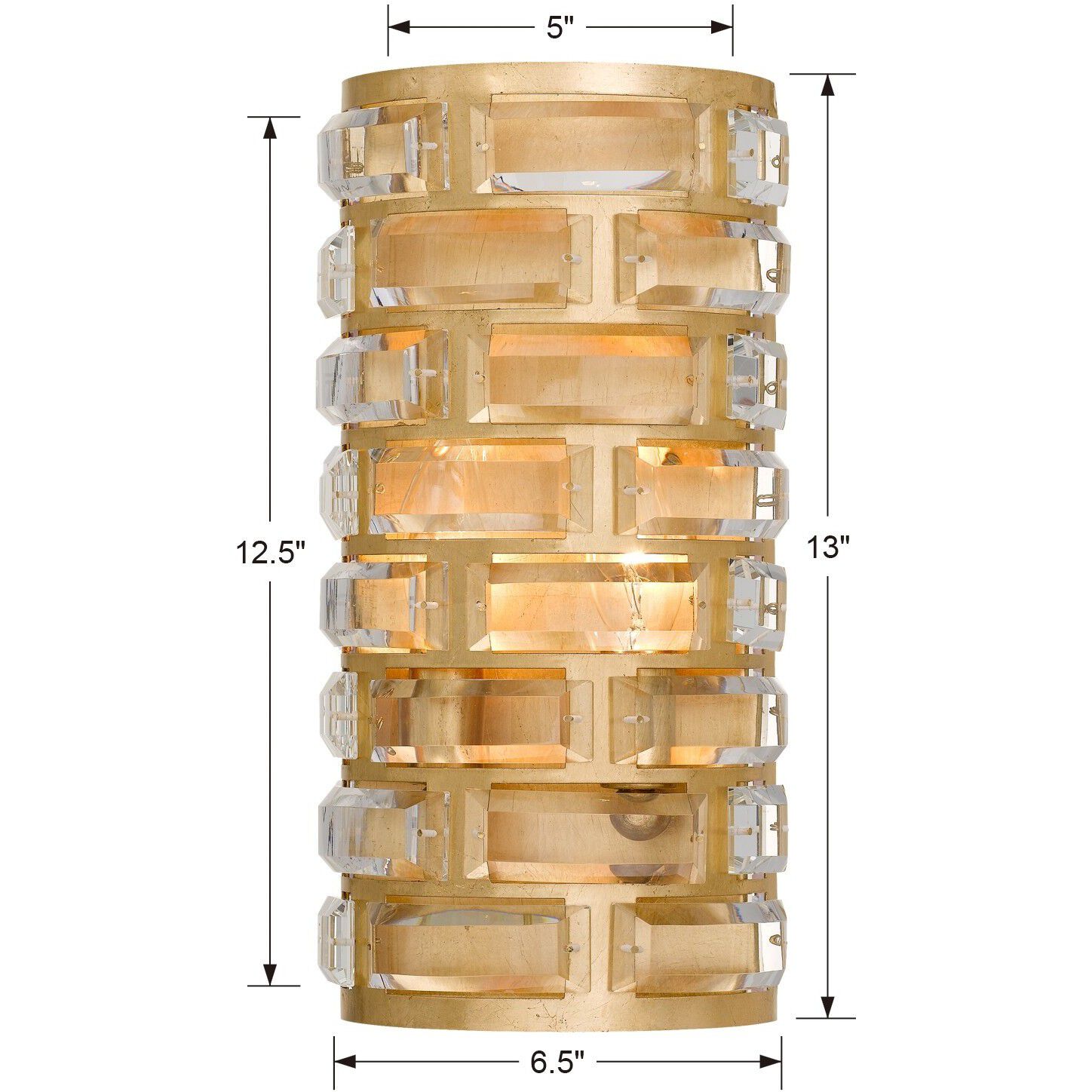 Meridian 4 Light 6.5 inch Antique Gold ADA Sconce Wall Light