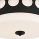 Kirby 2 Light 13.25 inch Black Forged Flush Ceiling Light
