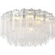 Addis 7 Light 22.25 inch Polished Chrome Flush Mount Ceiling Light in Tronchi Glass Clear