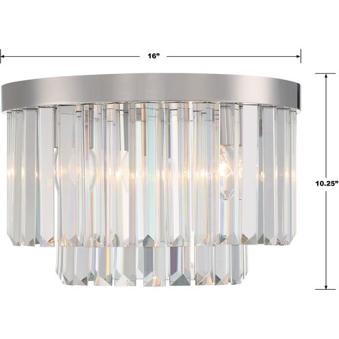 Hayes 4 Light 16 inch Polished Nickel Flush/Semi Flush Ceiling Light