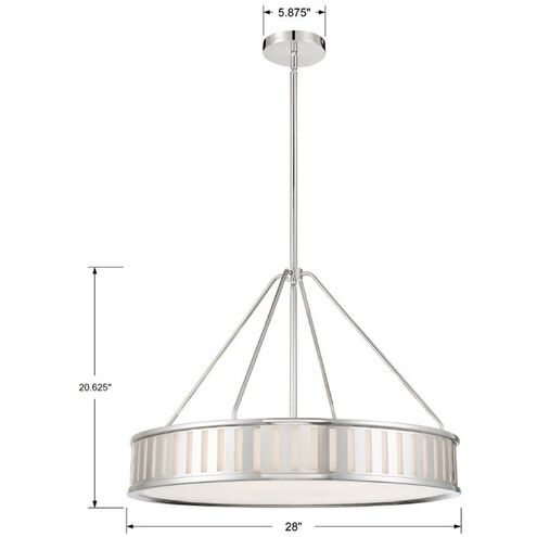 Kendal 6 Light 28 inch Polished Nickel Chandelier Ceiling Light