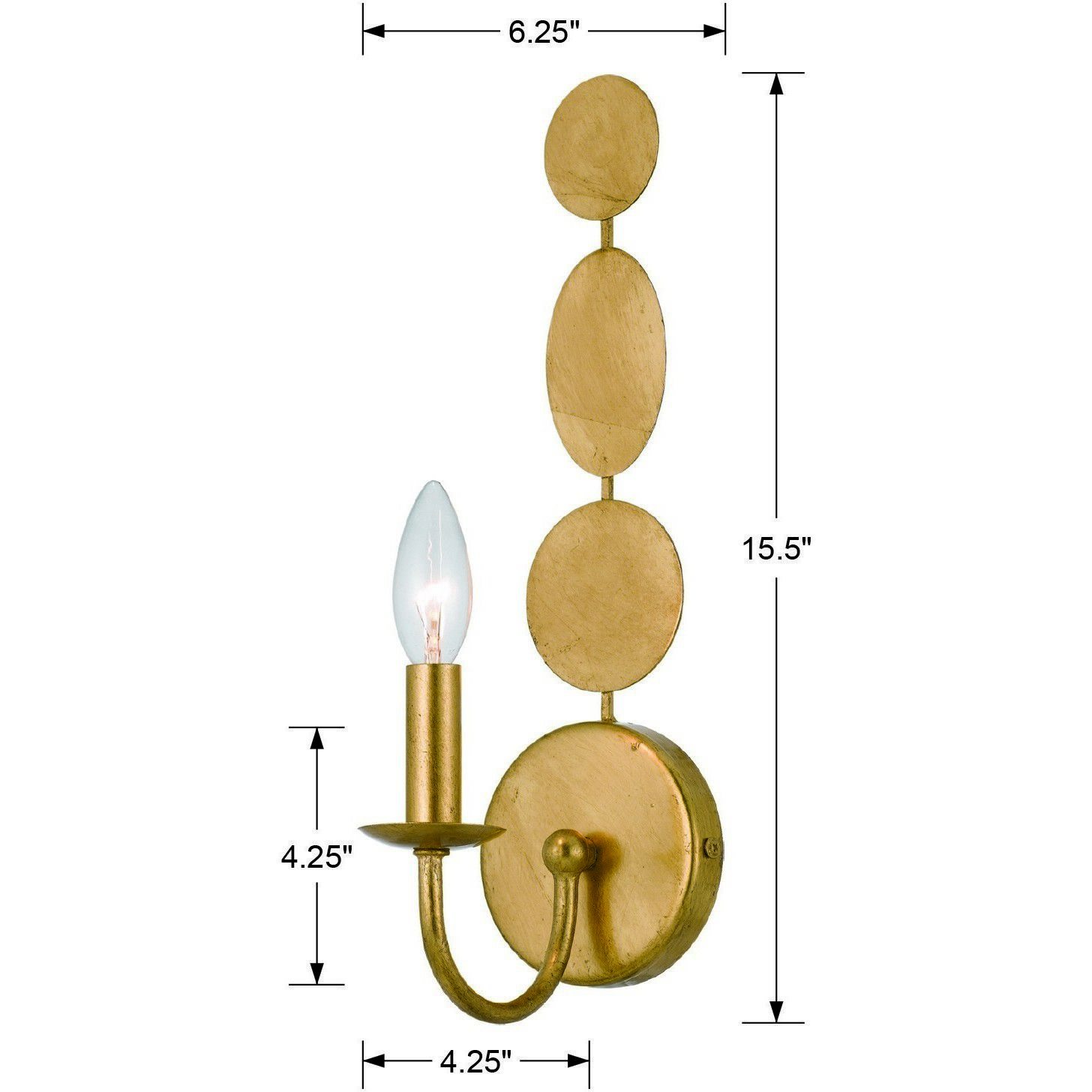 Layla Sconce Wall Light in Antique Gold