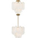 Addis 4 Light 17.75 inch Aged Brass Mini Chandelier Ceiling Light in White