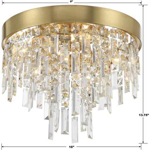 Winfield 4 Light 16 inch Antique Gold Flush Ceiling Light