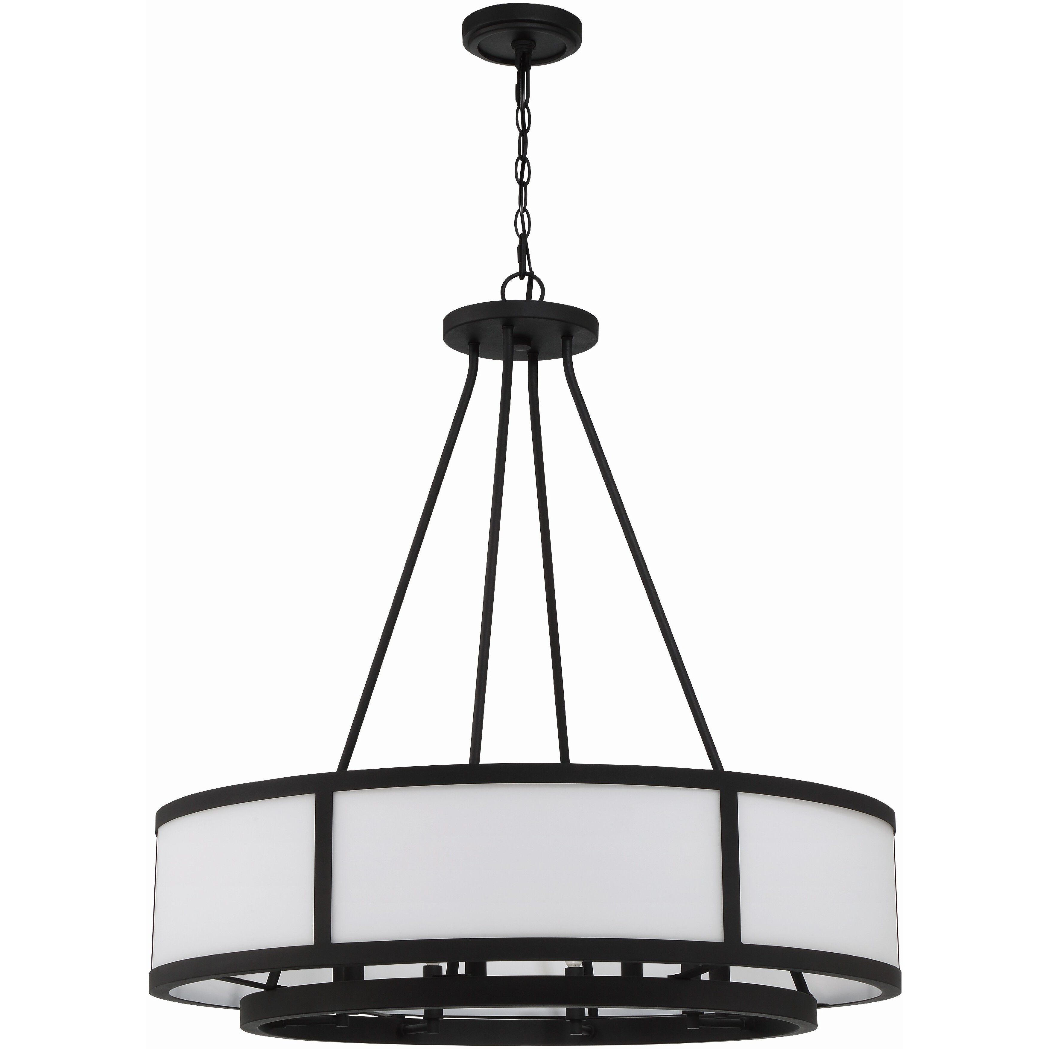 Bryant 8 Light 32 inch Black Forged Chandelier Ceiling Light
