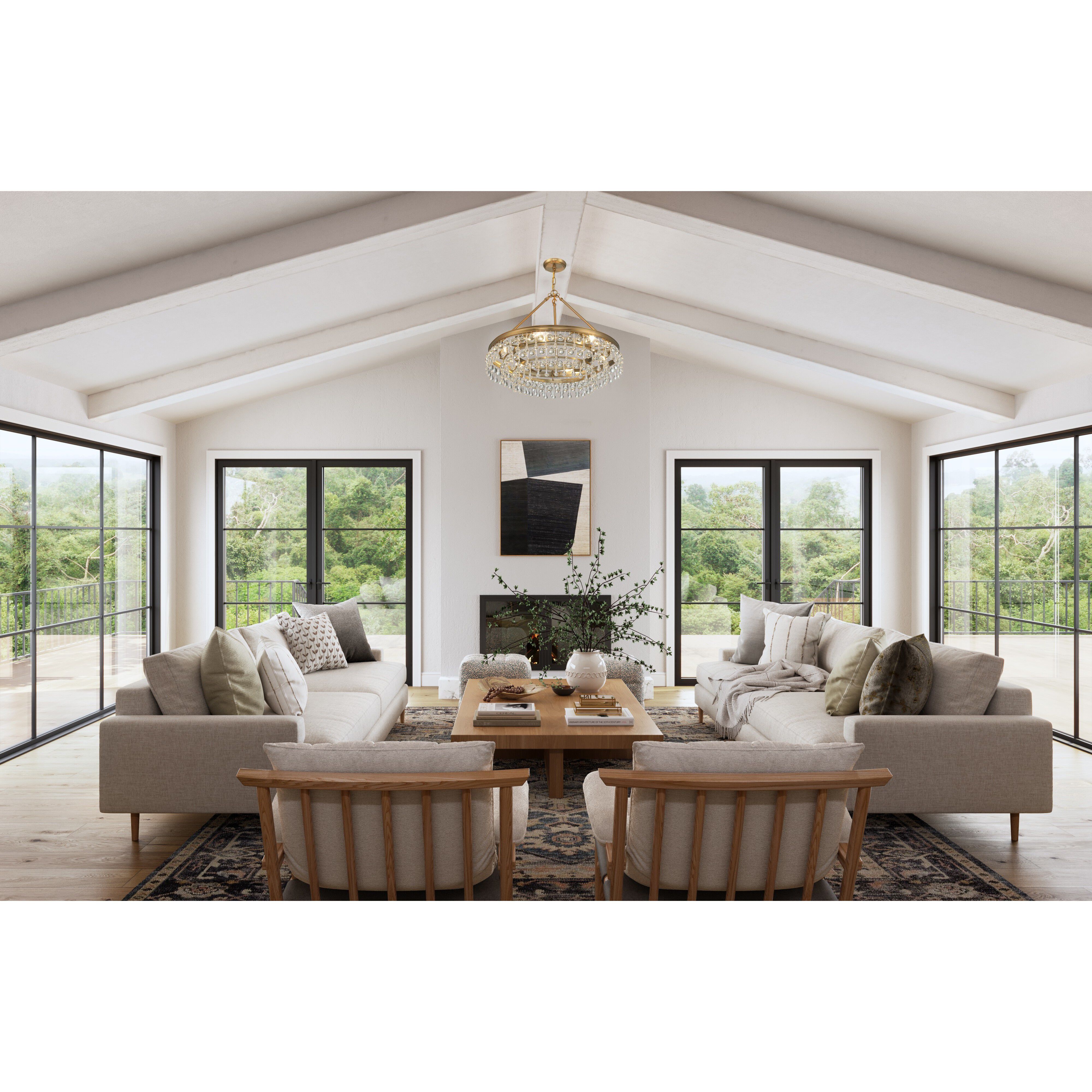 Calypso 6 Light 25 inch Vibrant Gold Chandelier Ceiling Light