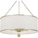 Broche 8 Light 29 inch Antique Silver Chandelier Ceiling Light
