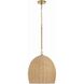 Jace 1 Light 15 inch Soft Gold Pendant Ceiling Light