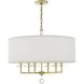 Paxton 6 Light 25.5 inch Aged Brass Chandelier Ceiling Light