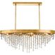 Winham 8 Light 36 inch Antique Gold Linear Chandelier Ceiling Light