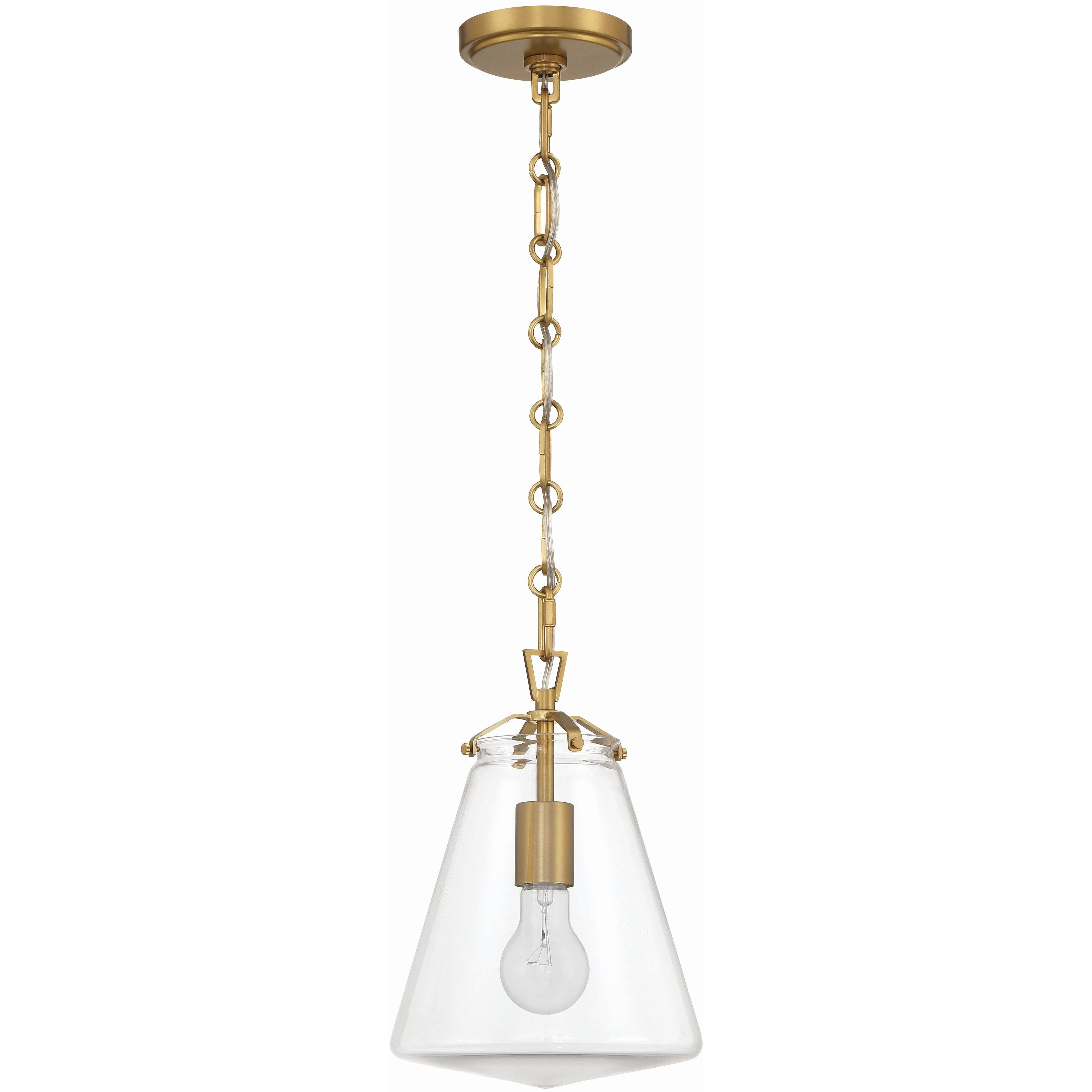 Voss 1 Light 8.25 inch Luxe Gold Mini Pendant Ceiling Light
