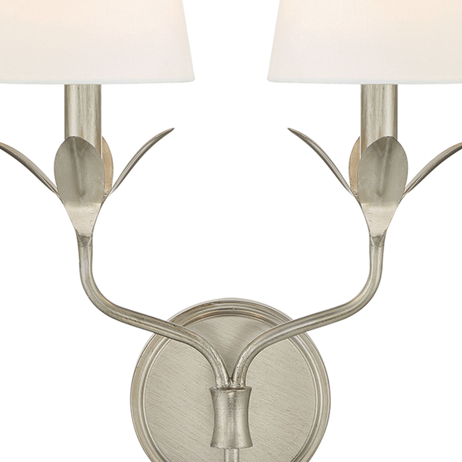 Broche Sconce Wall Light in Antique Silver