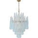Ollie 16 Light 26.25 inch Aged Brass Chandelier Ceiling Light in Sand Glass Blue