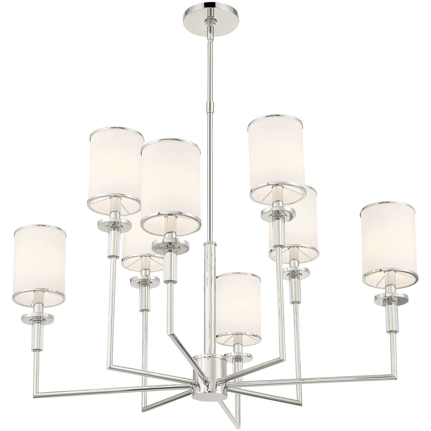 Hatfield 8 Light 33.25 inch Polished Nickel Chandelier Ceiling Light