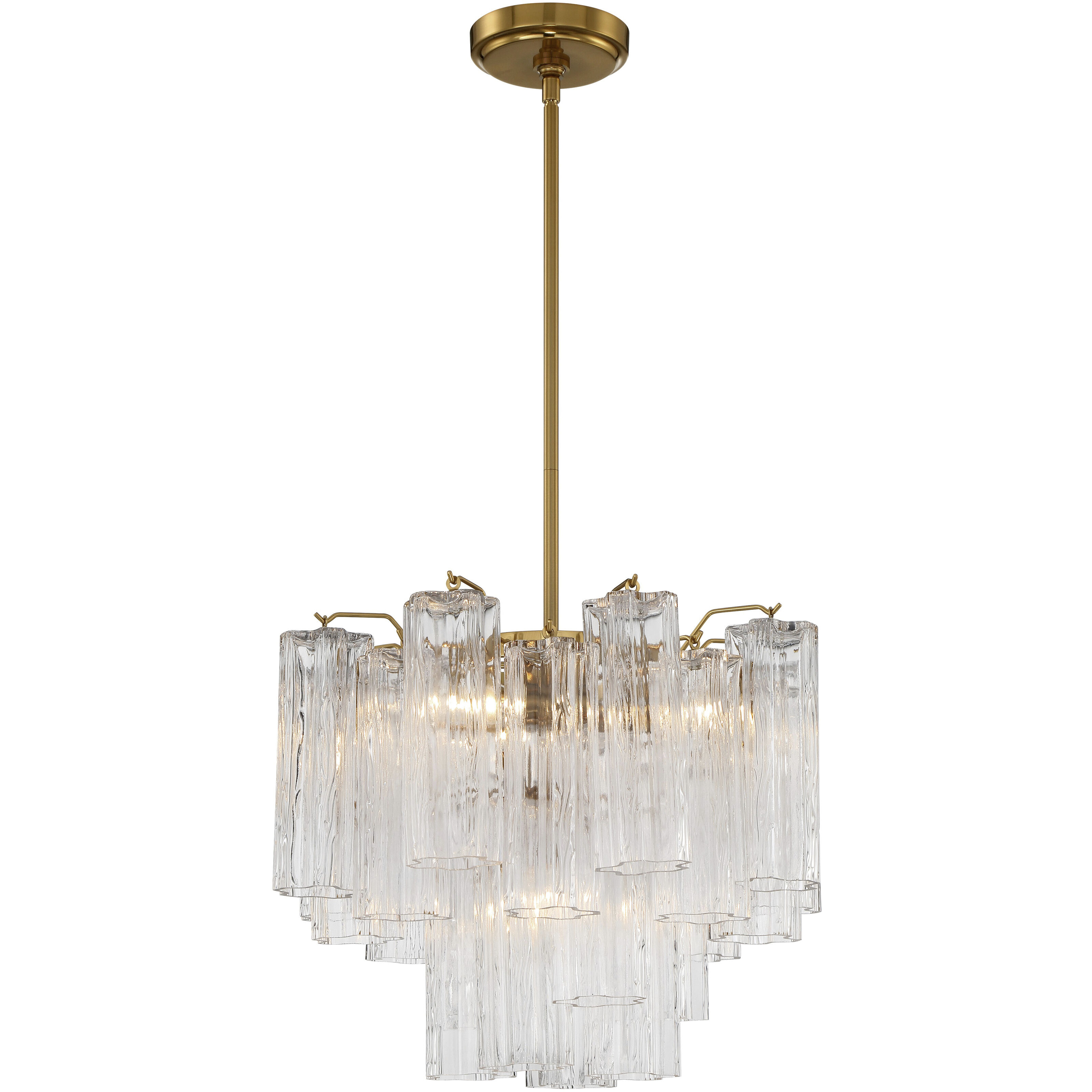 Addis 4 Light 17.75 inch Aged Brass Mini Chandelier Ceiling Light in Clear