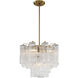 Addis 4 Light 17.75 inch Aged Brass Mini Chandelier Ceiling Light in Clear