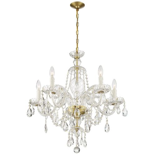 Candace 5 Light 25 inch Polished Brass Chandelier Ceiling Light in Clear Hand Cut