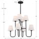 Keenan 8 Light 28 inch Black Forged Chandelier Ceiling Light
