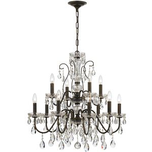 Butler 12 Light 29 inch English Bronze Chandelier Ceiling Light in Clear Spectra