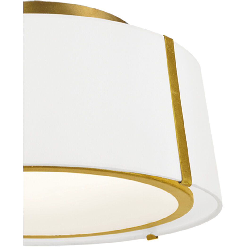 Fulton 3 Light 18 inch Antique Gold Semi Flush Ceiling Light