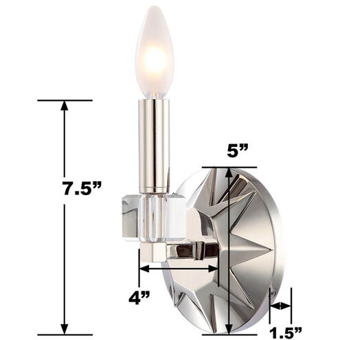 Carson 1 Light 5 inch Polished Nickel ADA Sconce Wall Light