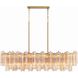 Addis 14 Light 51.75 inch Aged Brass Chandelier Ceiling Light in Tronchi Glass Amber