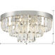 Hayes 8 Light 18 inch Polished Nickel Flush Ceiling Light