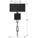 Alston Sconce Wall Light in Matte Black with White